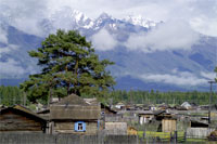 Dorf im Sajan-Gebirge